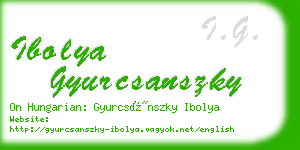 ibolya gyurcsanszky business card